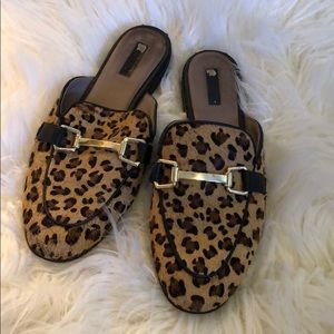 Leopard Printed Mules (made of calf hair) (39)